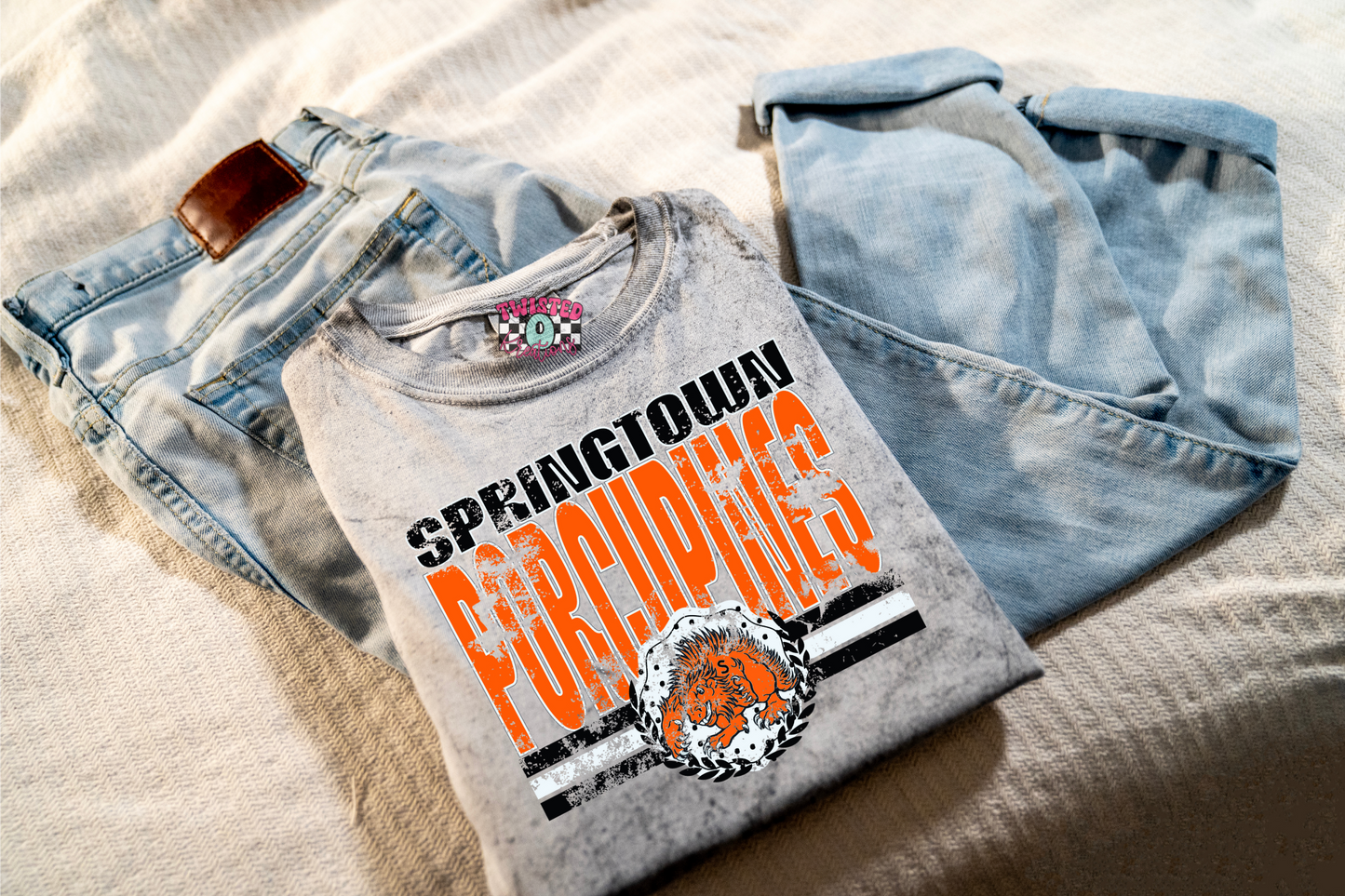 Springtown Porcupines w/ mascot