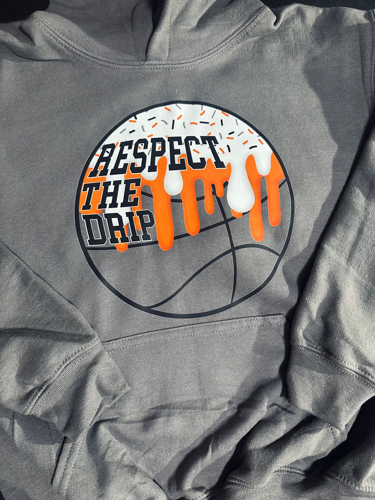 Orange Respect the Drip Basketball