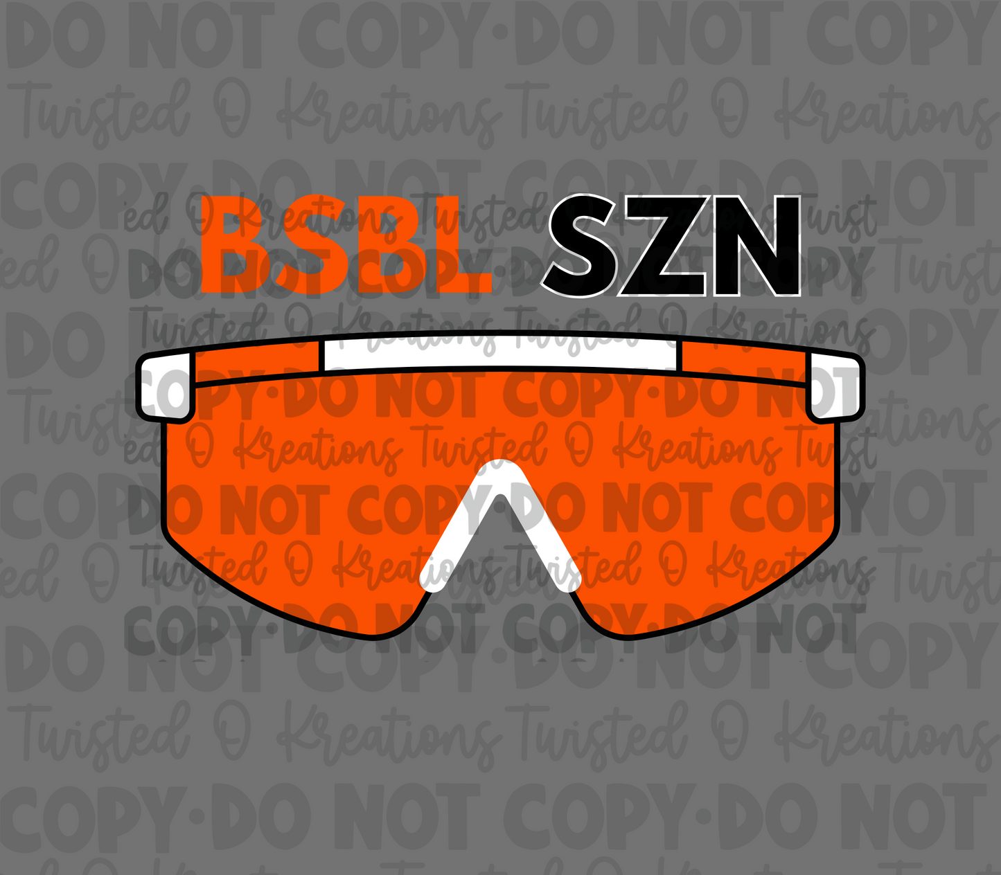 Bsbl Szn orange and white