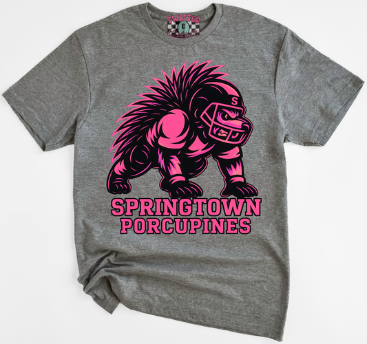 Pink Football Springtown Porcupines