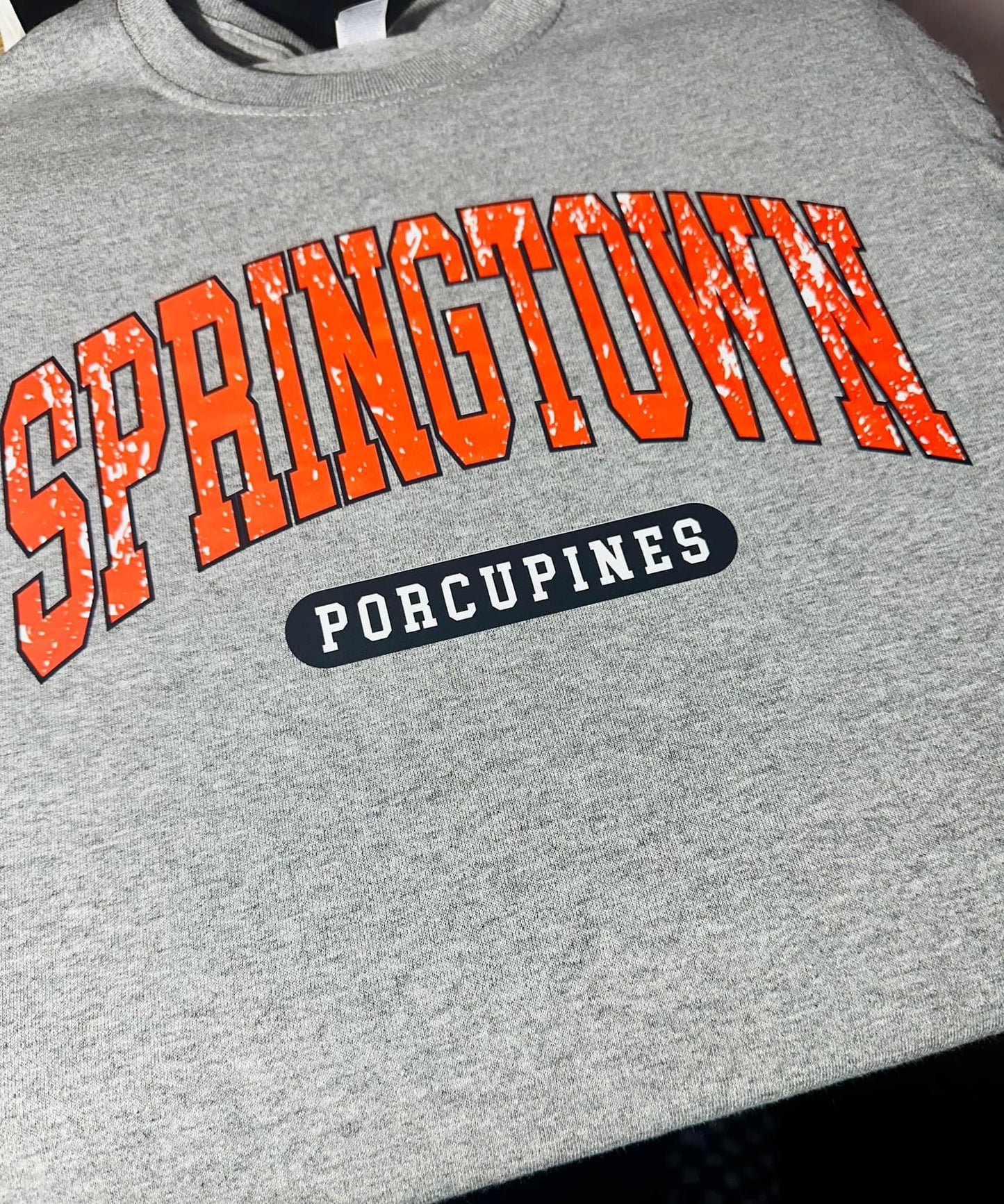 Springtown Porcupines Distressed Varsity